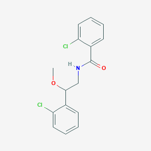 molecular formula C16H15Cl2NO2 B2782510 2-氯-N-(2-(2-氯苯基)-2-甲氧基乙基)苯甲酰胺 CAS No. 1795419-98-5
