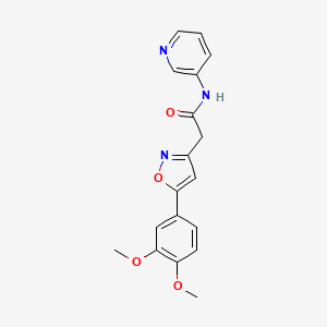 molecular formula C18H17N3O4 B2782514 2-(5-(3,4-dimethoxyphenyl)isoxazol-3-yl)-N-(pyridin-3-yl)acetamide CAS No. 952962-40-2