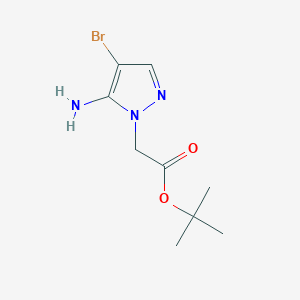 molecular formula C9H14BrN3O2 B2782515 Tert-butyl 2-(5-amino-4-bromopyrazol-1-yl)acetate CAS No. 2248360-99-6
