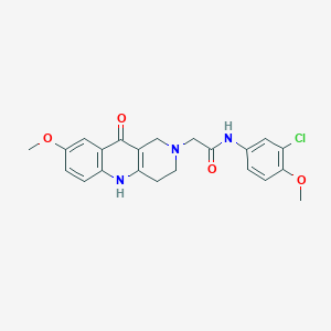molecular formula C22H22ClN3O4 B2782519 N-(3-chloro-4-methoxyphenyl)-2-(8-methoxy-10-oxo-3,4-dihydrobenzo[b][1,6]naphthyridin-2(1H,5H,10H)-yl)acetamide CAS No. 1251614-01-3