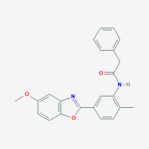molecular formula C23H20N2O3 B278252 N-[5-(5-methoxy-1,3-benzoxazol-2-yl)-2-methylphenyl]-2-phenylacetamide 