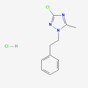 3-chloro-5-methyl-1-phenethyl-1H-1,2,4-triazole hydrochloride