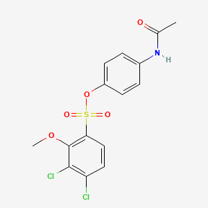 molecular formula C15H13Cl2NO5S B2782536 4-(Acetylamino)phenyl 3,4-dichloro-2-methoxybenzenesulfonate CAS No. 1018156-93-8