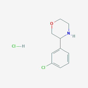 molecular formula C10H13Cl2NO B2782537 3-(3-Chlorophenyl)-morpholine HCl CAS No. 1017396-60-9; 2225141-15-9