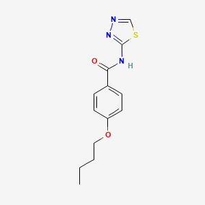 molecular formula C13H15N3O2S B2782538 4-butoxy-N-(1,3,4-thiadiazol-2-yl)benzamide CAS No. 866010-65-3