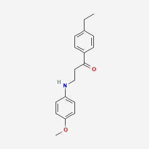 molecular formula C18H21NO2 B2782539 1-(4-Ethylphenyl)-3-(4-methoxyanilino)-1-propanone CAS No. 882749-46-4