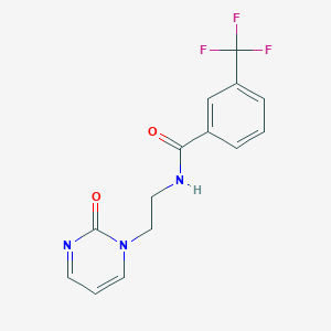 molecular formula C14H12F3N3O2 B2782543 N-(2-(2-oxopyrimidin-1(2H)-yl)ethyl)-3-(trifluoromethyl)benzamide CAS No. 2189435-06-9
