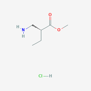 molecular formula C6H14ClNO2 B2782548 Methyl (2r)-2-(aminomethyl)butanoate hydrochloride CAS No. 2227795-38-0