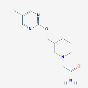 molecular formula C13H20N4O2 B2782554 2-[3-[(5-Methylpyrimidin-2-yl)oxymethyl]piperidin-1-yl]acetamide CAS No. 2380060-34-2