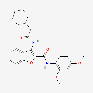 molecular formula C25H28N2O5 B2782558 3-(2-cyclohexylacetamido)-N-(2,4-dimethoxyphenyl)benzofuran-2-carboxamide CAS No. 887883-97-8