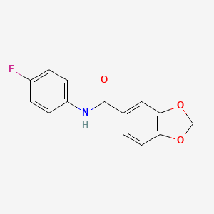 molecular formula C14H10FNO3 B2782560 N-(4-fluorophenyl)-2H-1,3-benzodioxole-5-carboxamide CAS No. 349415-30-1