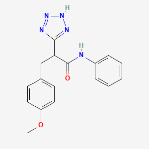 3-(4-methoxyphenyl)-N-phenyl-2-(2H-tetrazol-5-yl)propanamide