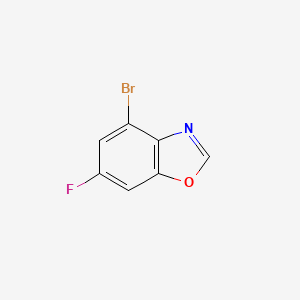 molecular formula C7H3BrFNO B2782567 4-Bromo-6-fluoro-1,3-benzoxazole CAS No. 1929606-78-9