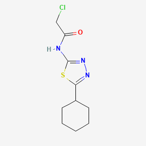 molecular formula C10H14ClN3OS B2782569 2-chloro-N-(5-cyclohexyl-1,3,4-thiadiazol-2-yl)acetamide CAS No. 83390-45-8