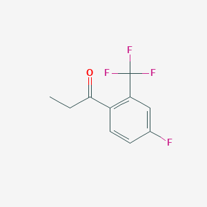 molecular formula C10H8F4O B2782571 4'-Fluoro-2'-(trifluoromethyl)propiophenone CAS No. 239107-26-7