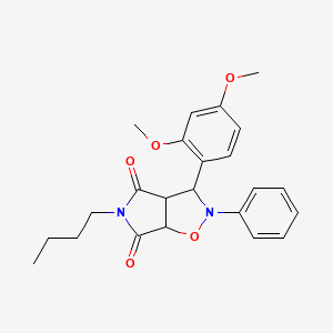 5-butyl-3-(2,4-dimethoxyphenyl)-2-phenyldihydro-2H-pyrrolo[3,4-d]isoxazole-4,6(5H,6aH)-dione