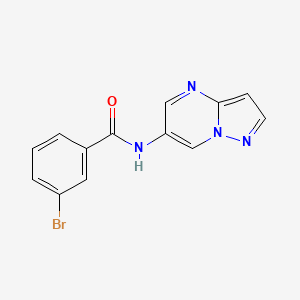 molecular formula C13H9BrN4O B2782579 3-溴-N-(吡唑并[1,5-a]嘧啶-6-基)苯甲酰胺 CAS No. 2034234-80-3