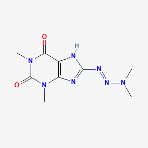 molecular formula C9H13N7O2 B2782583 8-(3,3-dimethyl-1-triazen-1-yl)-1,3-dimethyl-3,7-dihydro-1H-purine-2,6-dione CAS No. 85609-71-8