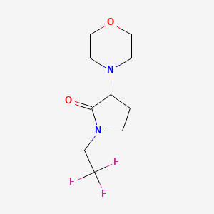 molecular formula C10H15F3N2O2 B2782584 3-Morpholino-1-(2,2,2-trifluoroethyl)pyrrolidin-2-one CAS No. 2034201-11-9