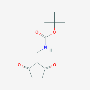 molecular formula C11H17NO4 B2782588 tert-butyl N-[(2,5-dioxocyclopentyl)methyl]carbamate CAS No. 2167581-74-8