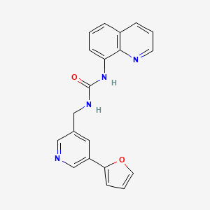 1-((5-(Furan-2-yl)pyridin-3-yl)methyl)-3-(quinolin-8-yl)urea