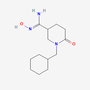 molecular formula C13H23N3O2 B2782603 1-(Cyclohexylmethyl)-N'-hydroxy-6-oxopiperidine-3-carboximidamide CAS No. 2241145-48-0