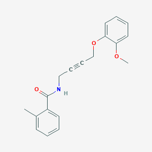 molecular formula C19H19NO3 B2782605 N-(4-(2-methoxyphenoxy)but-2-yn-1-yl)-2-methylbenzamide CAS No. 1421481-37-9