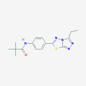 N-[4-(3-ethyl[1,2,4]triazolo[3,4-b][1,3,4]thiadiazol-6-yl)phenyl]-2,2-dimethylpropanamide