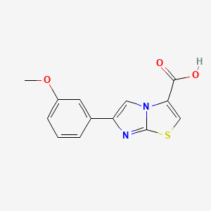 molecular formula C13H10N2O3S B2782626 6-(3-Methoxyphenyl)imidazo[2,1-B]thiazole-3-carboxylic acid CAS No. 912770-31-1