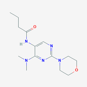 B2782629 N-(4-(dimethylamino)-2-morpholinopyrimidin-5-yl)butyramide CAS No. 1797622-57-1