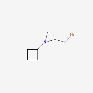 molecular formula C7H12BrN B2782630 2-(溴甲基)-1-环丁基环氧丙烷 CAS No. 2378501-94-9