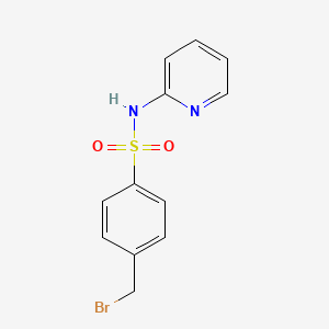 molecular formula C12H11BrN2O2S B2782631 4-(bromomethyl)-N-(pyridin-2-yl)benzene-1-sulfonamide CAS No. 859495-47-9