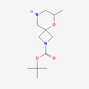 molecular formula C12H22N2O3 B2782632 Tert-butyl 6-methyl-5-oxa-2,8-diazaspiro[3.5]nonane-2-carboxylate CAS No. 2567496-89-1