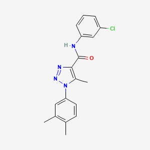 molecular formula C18H17ClN4O B2782634 N-(3-chlorophenyl)-1-(3,4-dimethylphenyl)-5-methyl-1H-1,2,3-triazole-4-carboxamide CAS No. 866847-91-8