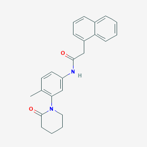 molecular formula C24H24N2O2 B2782635 N-[4-methyl-3-(2-oxopiperidin-1-yl)phenyl]-2-naphthalen-1-ylacetamide CAS No. 941979-44-8
