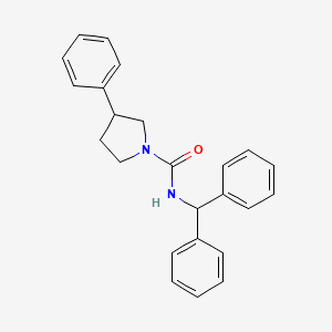 molecular formula C24H24N2O B2782637 N-benzhydryl-3-phenylpyrrolidine-1-carboxamide CAS No. 1211728-44-7