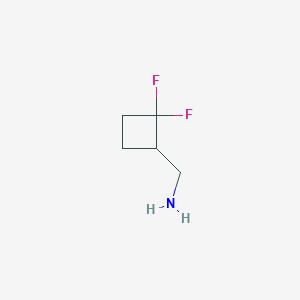 molecular formula C5H9F2N B2782641 (2,2-Difluorocyclobutyl)methanamine CAS No. 1582718-52-2