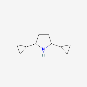 molecular formula C10H17N B2782644 2,5-Dicyclopropylpyrrolidine CAS No. 1273660-39-1