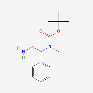 tert-butyl N-(2-amino-1-phenylethyl)-N-methylcarbamate