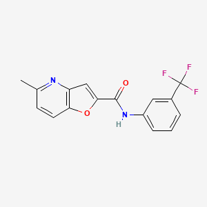 molecular formula C16H11F3N2O2 B2782656 5-methyl-N-(3-(trifluoromethyl)phenyl)furo[3,2-b]pyridine-2-carboxamide CAS No. 942005-37-0
