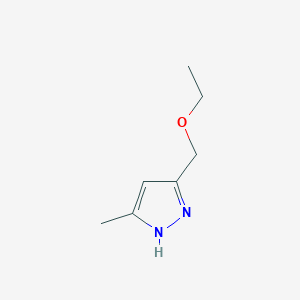 molecular formula C7H12N2O B2782665 5-Ethoxymethyl-3-methyl-1H-pyrazole CAS No. 1119471-75-8