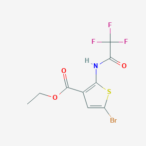 molecular formula C9H7BrF3NO3S B2782675 Ethyl 5-bromo-2-(2,2,2-trifluoroacetamido)thiophene-3-carboxylate CAS No. 2044706-51-4