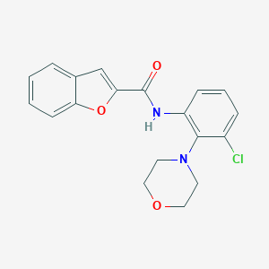 molecular formula C19H17ClN2O3 B278268 N-(3-chloro-2-morpholin-4-ylphenyl)-1-benzofuran-2-carboxamide 