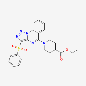 Ethyl 1-[3-(phenylsulfonyl)[1,2,3]triazolo[1,5-a]quinazolin-5-yl]piperidine-4-carboxylate