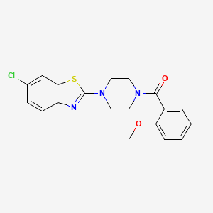 molecular formula C19H18ClN3O2S B2782702 (4-(6-Chlorobenzo[d]thiazol-2-yl)piperazin-1-yl)(2-methoxyphenyl)methanone CAS No. 897471-88-4