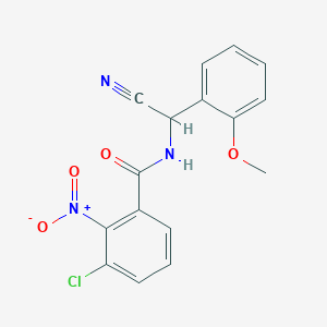 3-chloro-N-[cyano(2-methoxyphenyl)methyl]-2-nitrobenzamide