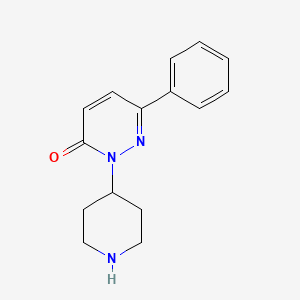 molecular formula C15H17N3O B2782714 6-Phenyl-2-(piperidin-4-YL)pyridazin-3(2H)-one CAS No. 246262-38-4
