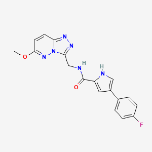 molecular formula C18H15FN6O2 B2782719 4-(4-fluorophenyl)-N-((6-methoxy-[1,2,4]triazolo[4,3-b]pyridazin-3-yl)methyl)-1H-pyrrole-2-carboxamide CAS No. 2034354-28-2