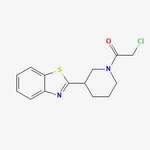 molecular formula C14H15ClN2OS B2782734 1-[3-(1,3-Benzothiazol-2-yl)piperidin-1-yl]-2-chloroethan-1-one CAS No. 877963-84-3