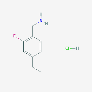 molecular formula C9H13ClFN B2782738 (4-乙基-2-氟苯基)甲胺；盐酸盐 CAS No. 2287281-37-0